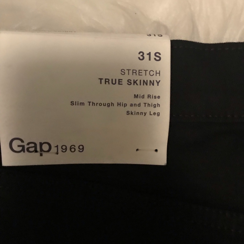 NEW! Gap maternity black stretch true skinny denim